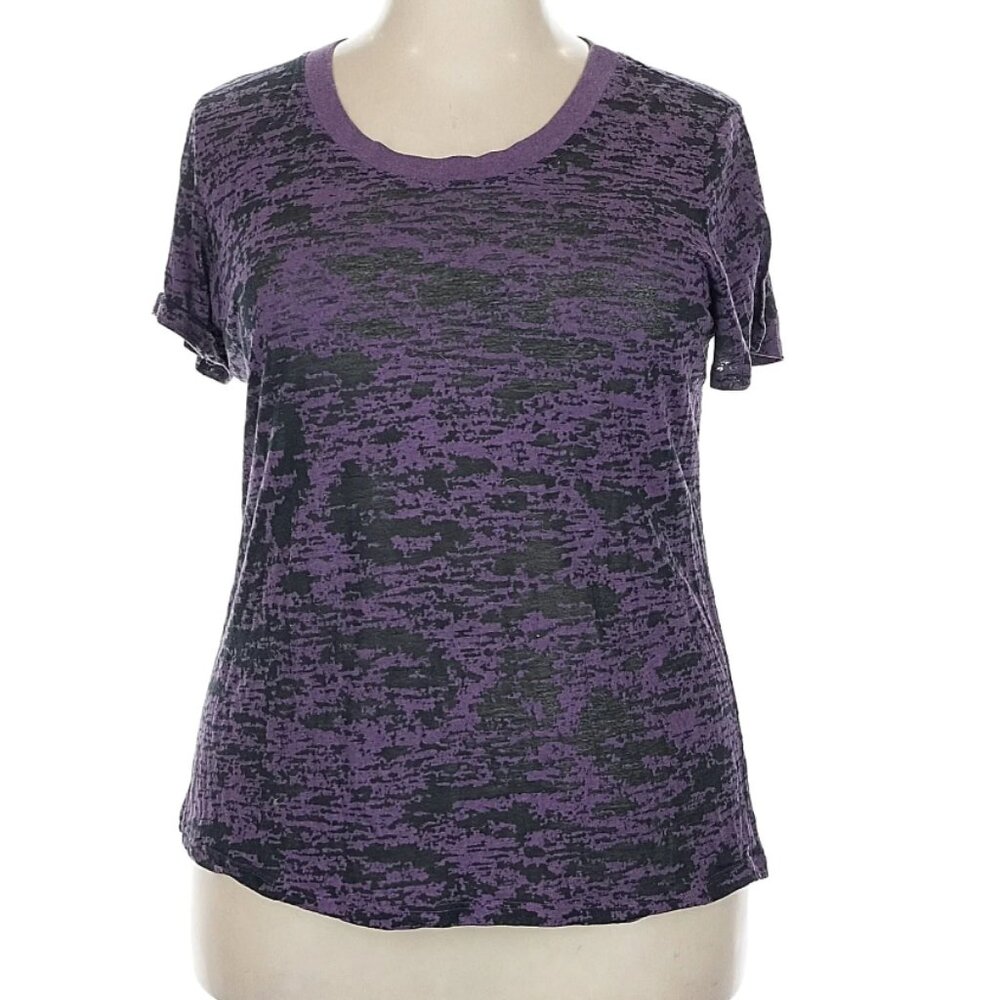 Torrid Purple & Black Textured Top Size 2